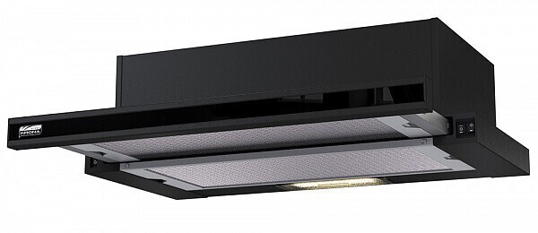 Встраиваемая вытяжка Krona Kamilla 600 Glass Black 2 мотора