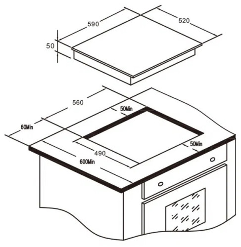 Индукционная варочная панель KuchenChef KHI 601