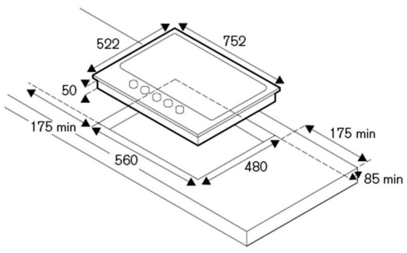 Газовая варочная панель Bertazzoni P755C HER AC