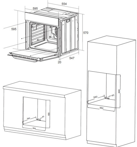 Электрический духовой шкаф MAUNFELD EOEM7614S