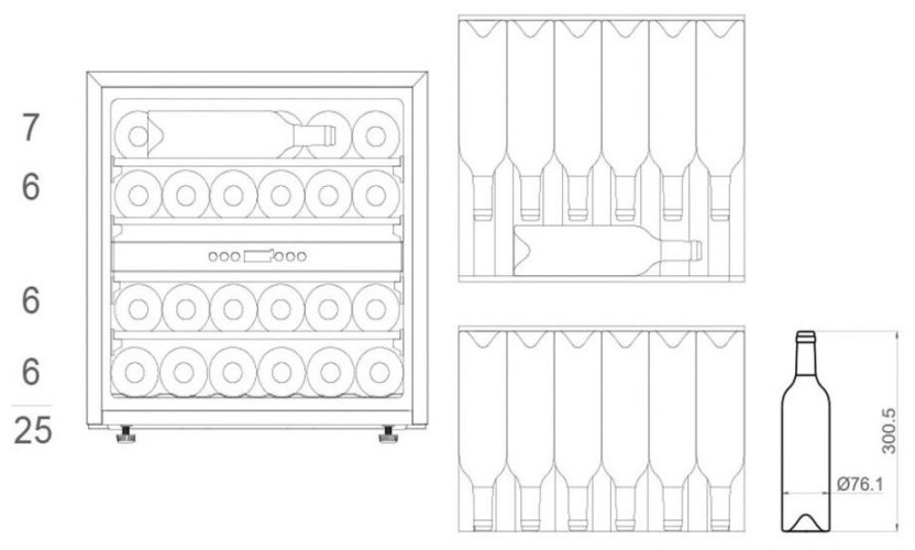 Винный шкаф PANDO PVMAVP 60 25CRR