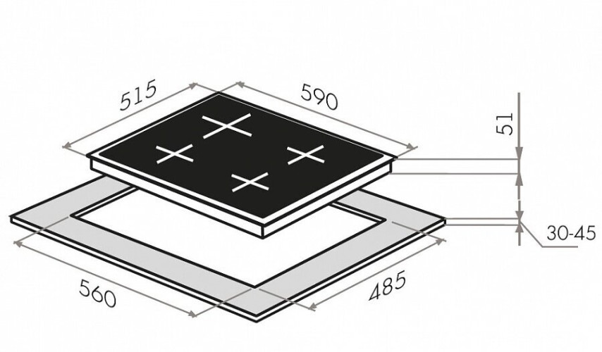 Газовая варочная панель MAUNFELD EGHG.64.73CW/G