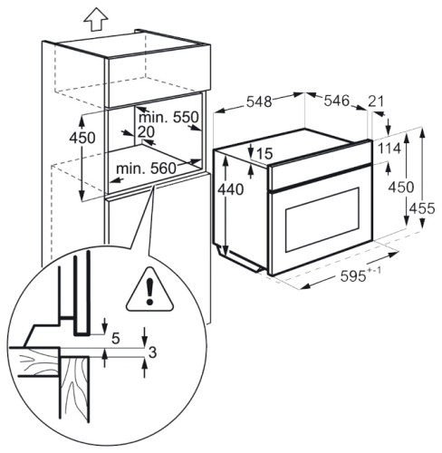 Встраиваемая микроволновая печь AEG KMR 721000 B