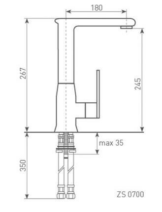 Смеситель для мойки Zigmund & Shtain ZS 0700 индийская ваниль