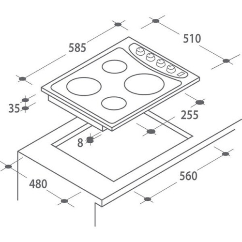 Электрическая варочная панель Candy PLE 64 N
