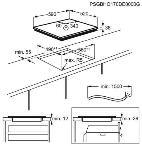 Электрическая варочная панель Electrolux EHF 6232 IOK