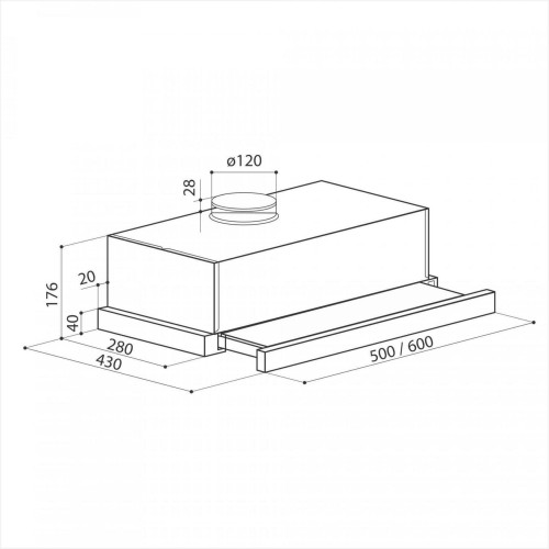 Встраиваемая вытяжка LEX HUBBLE G 2M 600 BLACK