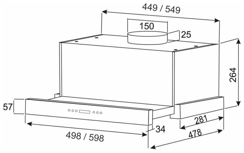 Встраиваемая вытяжка Exiteq EX 1145 white