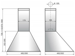 Кухонная вытяжка Elikor Эпсилон 50Н 430 П3Л нержавеющая сталь серебро