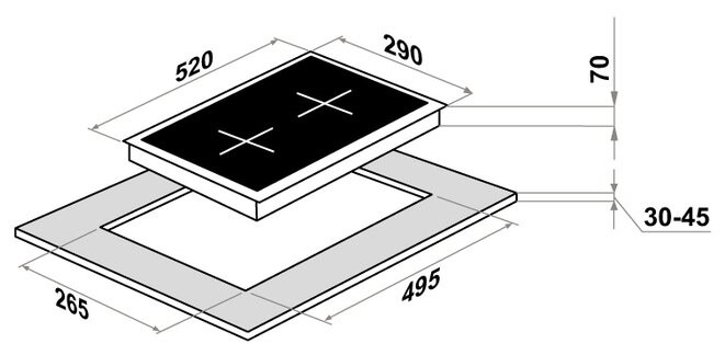 Индукционная варочная панель HOMSair HIC32SBG