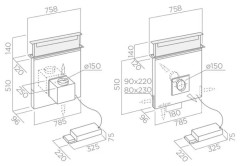 Встраиваемая вытяжка Elica PANDORA IX/F/90