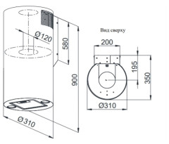 Кухонная вытяжка WEISSGAUFF Tubus 900 PB IX