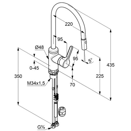 Смеситель для кухни Kludi Bingo Star 428520578