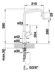 Смеситель для мойки Blanco Jurena-S хром 520765