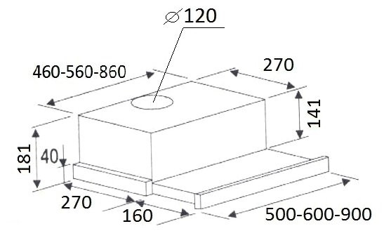 Встраиваемая вытяжка Kuppersberg SlimLux II 60 Bronze