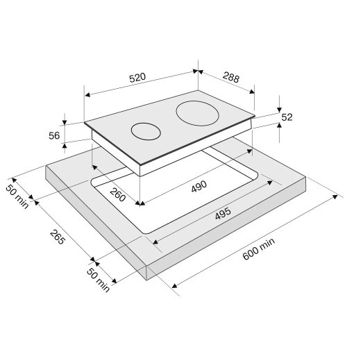 Индукционная варочная панель Krona Magier 30 BL 2BTK