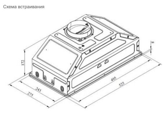 Встраиваемая вытяжка Konigin Skylark Black 60