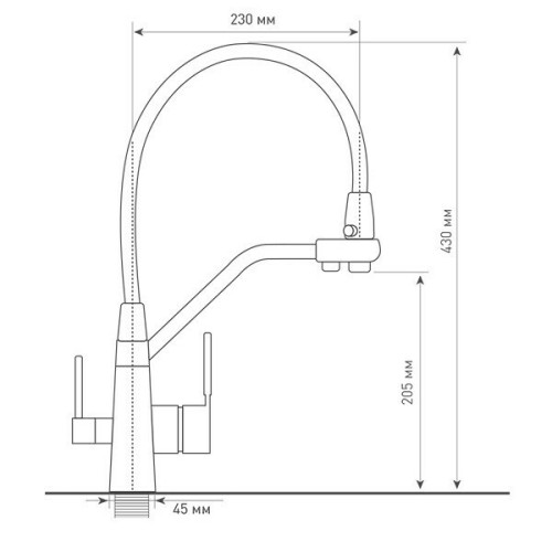 Смеситель для кухни Zigmund & Shtain ZS 2200 топленое молоко