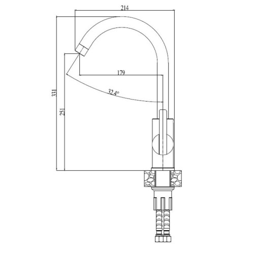 Смеситель для кухни Alveus Tonia CHR хром 1129053