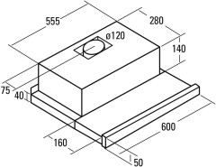 Встраиваемая вытяжка Cata TF 2003 600 brown