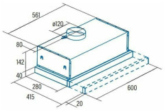 Встраиваемая вытяжка Cata TFB 2003 X