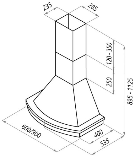 Кухонная вытяжка MAUNFELD GRETTA C 90 бежевый