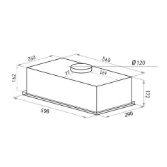 Встраиваемая вытяжка Maunfeld Crosby Built 60 нержавеющая сталь