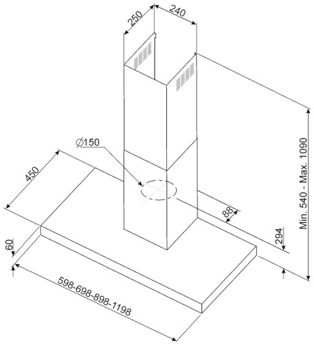 Кухонная вытяжка Smeg KAT900HXE