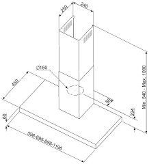 Кухонная вытяжка Smeg KAT900HXE