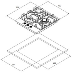 Газовая варочная панель Weissgauff HGG 451 BGBC