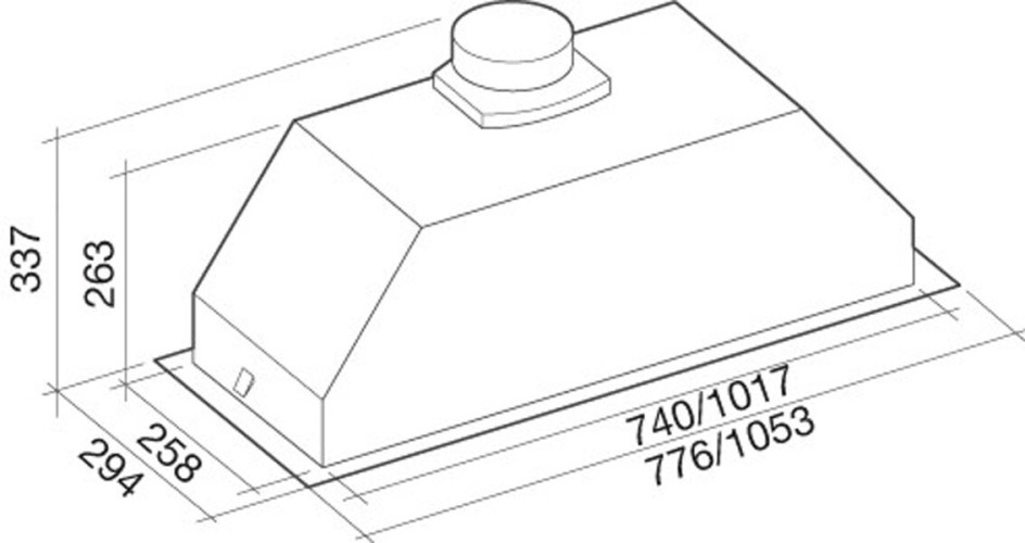 Встраиваемая вытяжка Falmec Gruppo incasso 70 IX 800