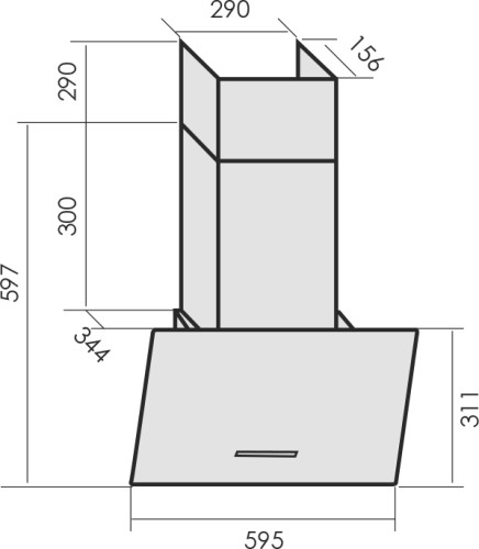 Кухонная вытяжка MBS Gartenzia 160 Glass Black