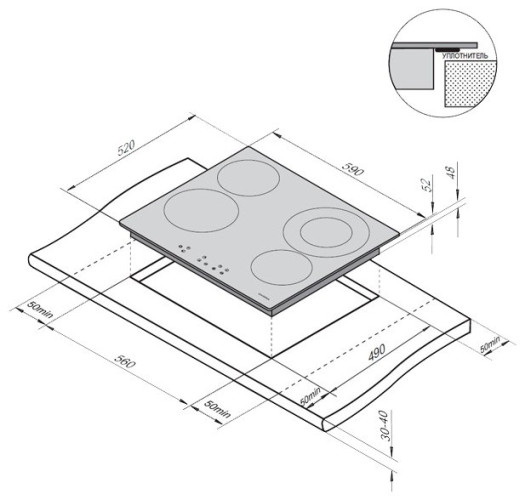 Электрическая варочная панель Darina 4P BEC 342 26B