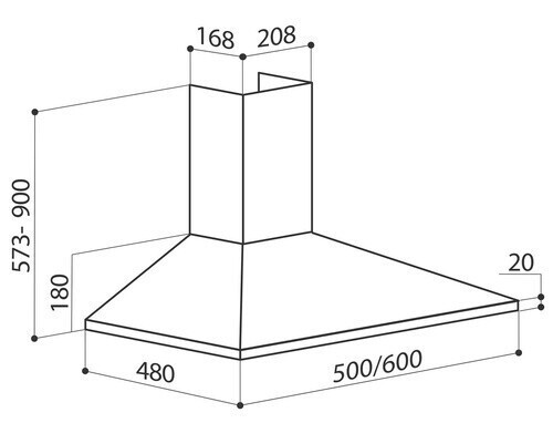 Кухонная вытяжка Lex Basic 600 ivory light