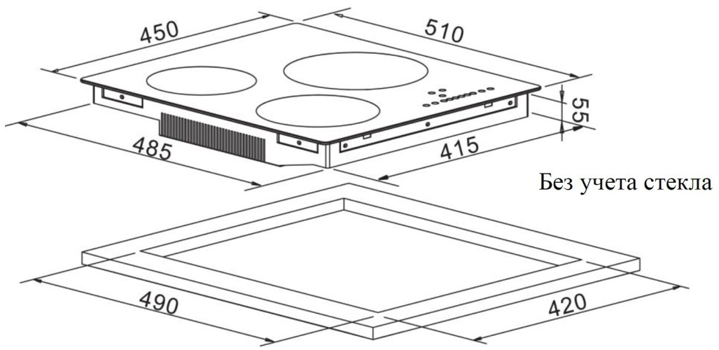 Индукционная варочная панель Weissgauff HI 430 BA
