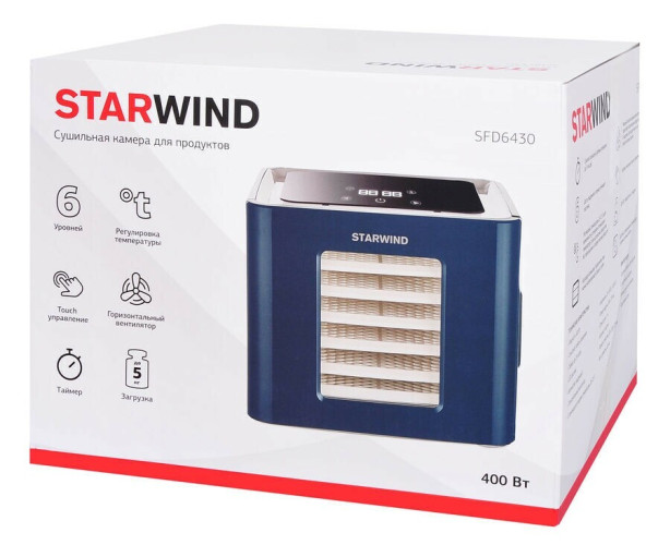 Сушилка для фруктов и овощей StarWind SFD6430 синий