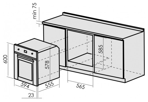 Электрический духовой шкаф MBS DE-604