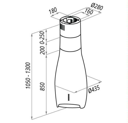 Островная вытяжка Maunfeld Kent 50 красный