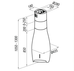 Островная вытяжка Maunfeld Kent 50 красный