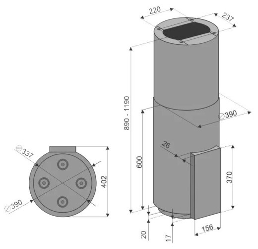 Кухонная вытяжка Konigin Equilibrium 39