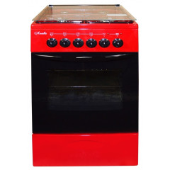 Комбинированная плита Лысьва ЭГ 401 МС-2у вишневый со стеклянной крышкой