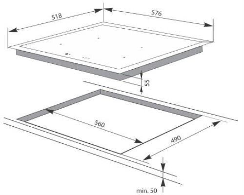 Индукционная варочная панель Hansa BHI 68303