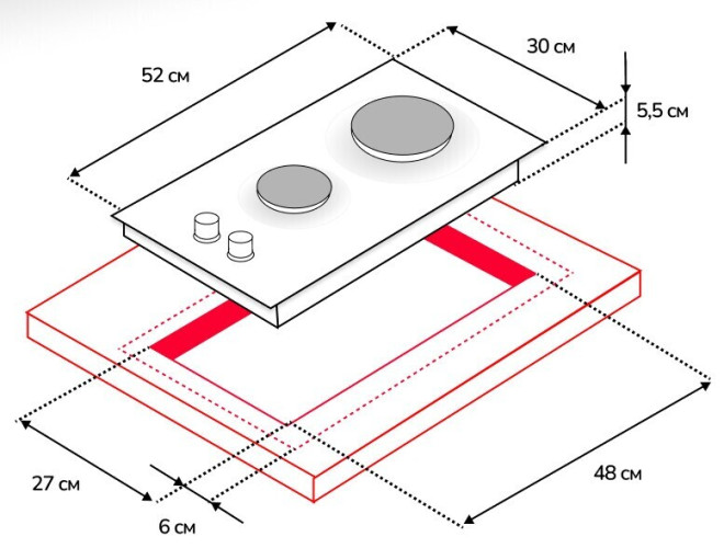 Газовая варочная панель Simfer H30V20W570