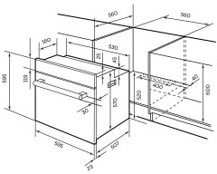 Электрический духовой шкаф Lex EDS 101 BBL