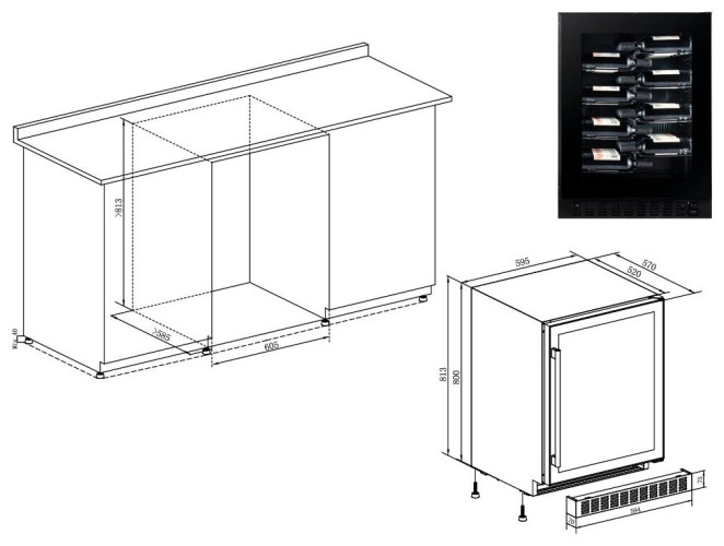 Винный шкаф Temptech CPROX60SRB