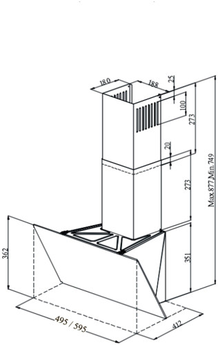 Кухонная вытяжка Monsher LEA 60 Noir