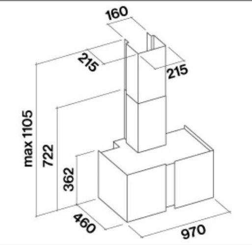 Кухонная вытяжка Falmec Mirabilia 97 Square inox 800