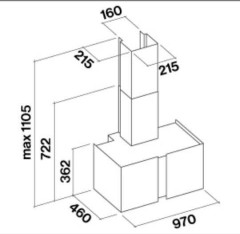 Кухонная вытяжка Falmec Mirabilia 97 Square inox 800
