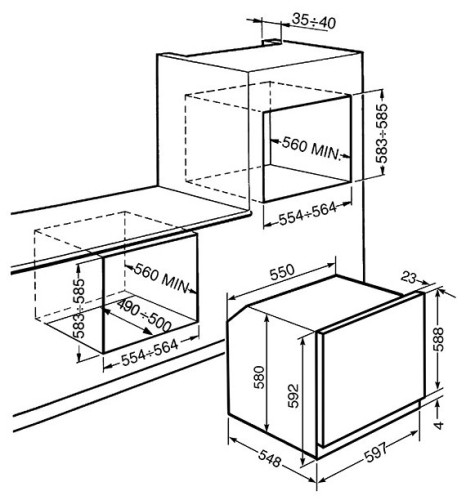 Электрический духовой шкаф Smeg SFP6104TVS