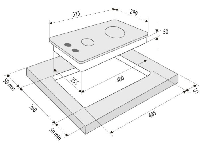 Газовая варочная панель Krona CALORE 30 BL